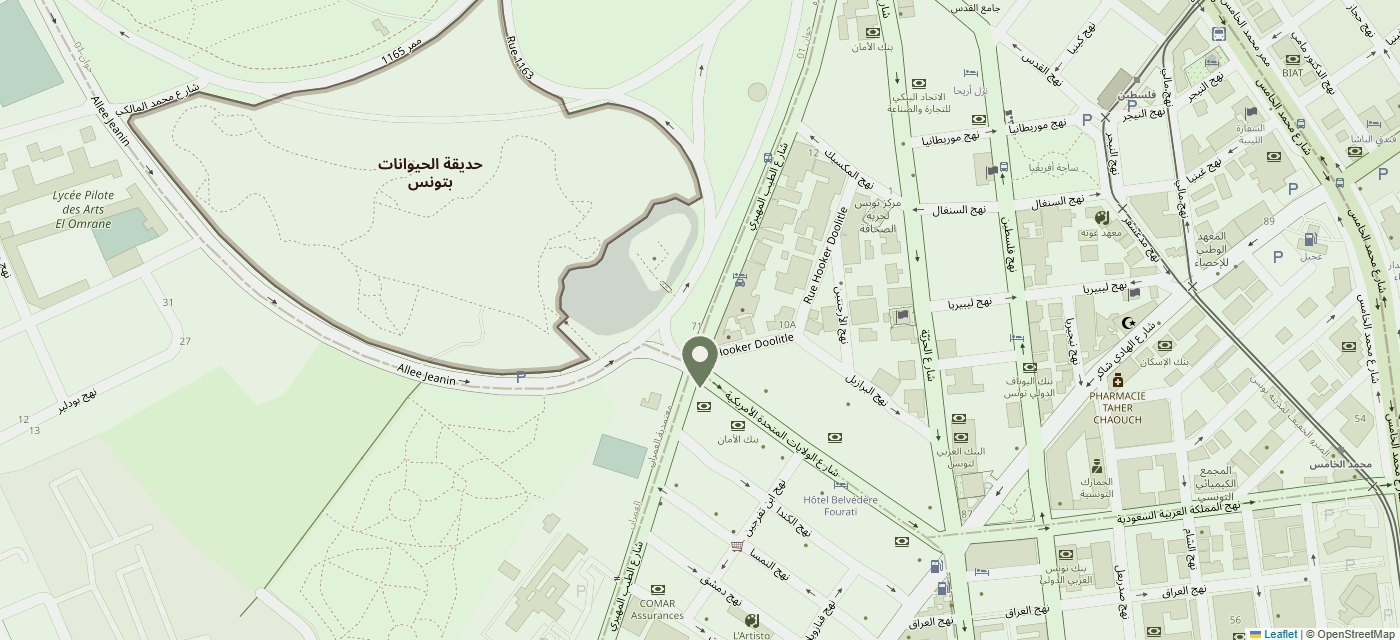 Plan : Papidoux, 67 avenue Taieb Mhiri, Belvédère, Tunis