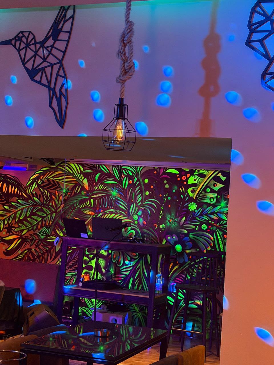 La scène et la fresque jungle de Papidoux